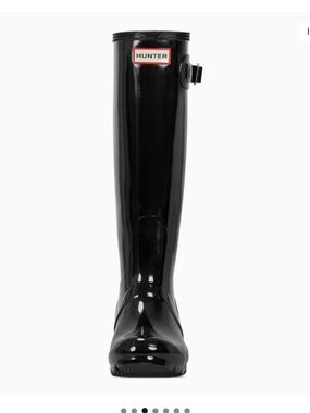 Hunter Black Gloss Tall Rain Boots